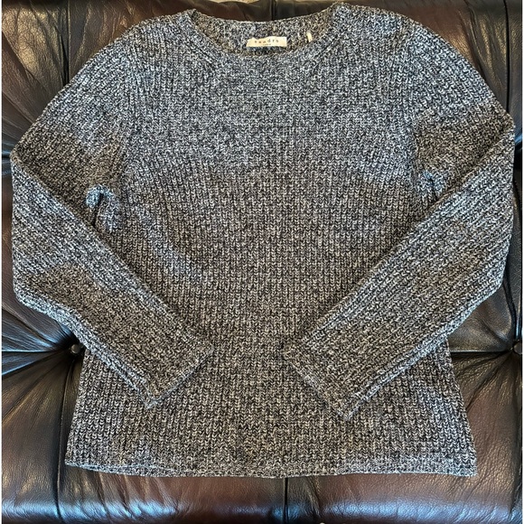 ✨SANDRO 100% Fine Merino Wool Marbled Knit Sweater Size -Large Winter Fall - Picture 1 of 8